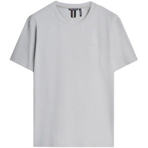Antony Morato T-shirt Relaxed Fit T Shirt In Cotton Blend With Embroiderd Logo Mmks02547 Fa100263 1013 Ice Mannen Maat - L