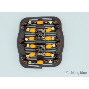 Haarkammen - dubbel - met  oranje/rode kralen - Holland - Oranje boven - voetbal  - haarclip - dubbele kam - kralen - haarclips dames - oranje