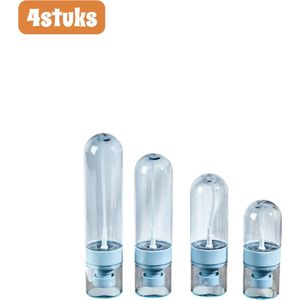 4stuks - Fijne Nevel Sprayflessen - Verschillende Maten (30/60/80/100ml) - Herbruikbare Reis Spray - voor Gezichtsverzorging -universele spray - Transparant blauw