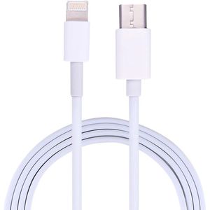 1m USB-C / Type-C naar 8-pins Data Sync-oplaadkabel Geschikt voor: iPhone XR / iPhone XS MAX / iPhone X & XS / iPhone 8 & 8 Plus / iPhone 7 & 7 Plus / iPhone 6 & 6s & 6 Plus & 6s Plus / iPad