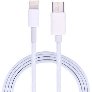 1m USB-C / Type-C naar 8-pins Data Sync-oplaadkabel Geschikt voor: iPhone XR / iPhone XS MAX / iPhone X & XS / iPhone 8 & 8 Plus / iPhone 7 & 7 Plus / iPhone 6 & 6s & 6 Plus & 6s Plus / iPad