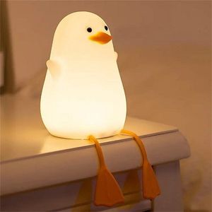 Kinder Nachtlampje | Oplaadbaar kinderlampje| USB | Eend Nachtlampje | Dimbaar | Babykamer verlichting | Bureaulamp