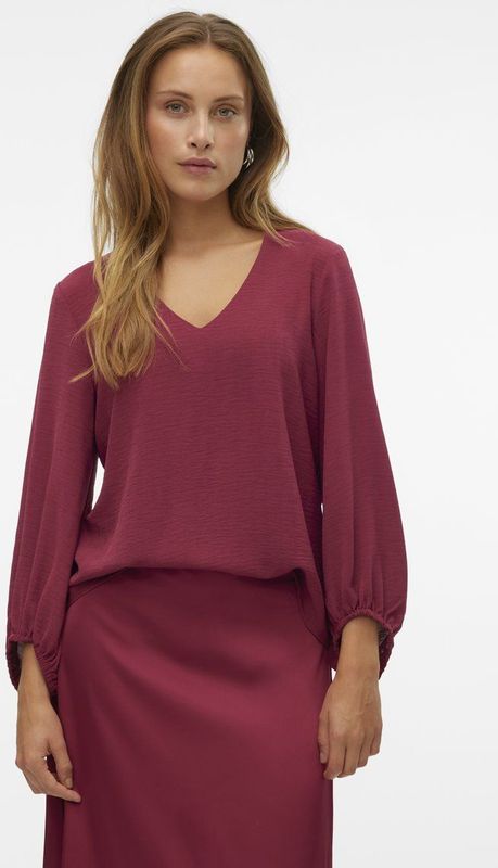 VERO MODA - VMOLIVIA V-NECK TOP WVN BTQ GA - Dames - Blouses