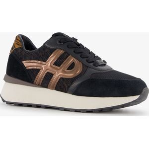 Hush Puppies leren dames sneakers zwart brons - Maat 37 - Uitneembare zool