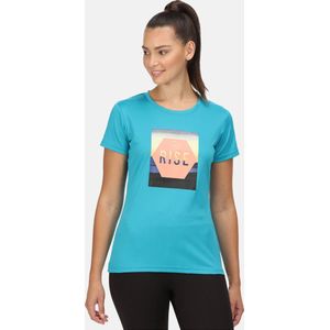 Het Regatta Fingal VI T-shirt met korte mouwen - dames - sneldrogend - vochtdoorvoerend - Lightblauw