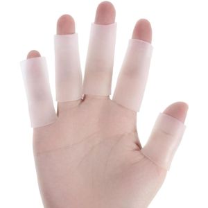 Vingerbescherming van siliconen - 20 stuks, bij letsel, voor vingerartritis, vingerkraken, golf, basketbal - wit - één maat