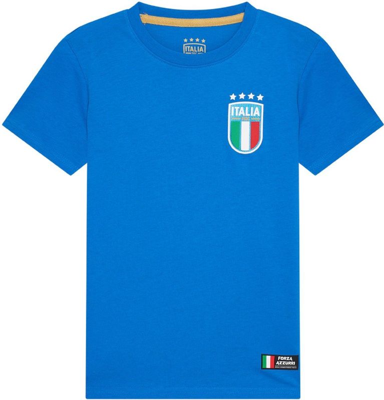 Italië T-Shirt Heren - Maat S - Volwassenen - FIGC - Fankleding - Voetbal - Officiële Merchandise - Blauw