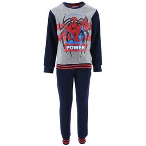 Marvel Spiderman Pyjama - Lange mouw - Dik Katoen - Grijs - Maat 140 (10 jaar)