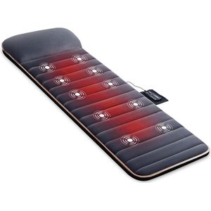 Massagemat met warmte en 10 vibratiemotoren - Ontlasting lumbale wervelkolom en benen - Cadeaus mannen vrouwen massage matras