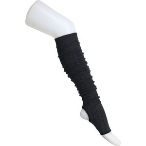 Norfolk Beenwarmers Ballet en Dans - 77cm - Hoge Kwaliteit Zacht Acryl - 1 paar Legwarmer - Houtskool - Amy