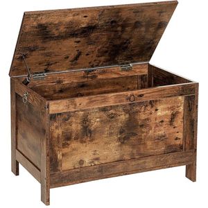 DailySupplies® Dekenkist voor Dekens en Extra Opslag - Bijzet Bankje Binnen - Opbergbank Binnen en Buiten - Dekenkisten voor Slaapkamers - Bank met Opslagruimte - Bedkist - Hout