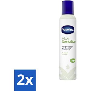 Vaseline - Aloe Sensitive - Deospray - Zacht voor de Huid - 250 ml - Voordeelverpakking - 2 stuks