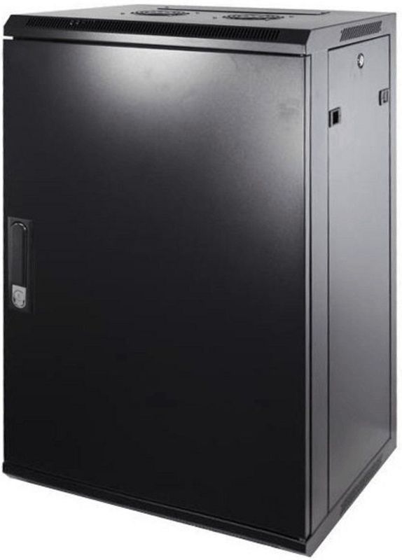 DSIT 18U wandkast met metalen deur 600x450x900mm (BxDxH) - serverbehuizing - serverrack - serverkast - 19 inch