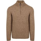 Suitable Half Zip Trui Donnegal Tweed Eco Wool Beige - Maat M - Heren - Schipperstrui - Schipperstrui met rits - Volwassen mannen