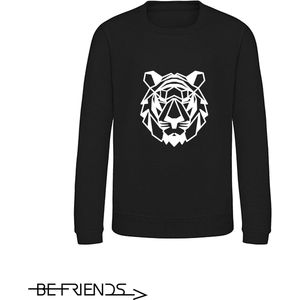 Be Friends Sweater - Tijger - Heren - Zwart - Maat M