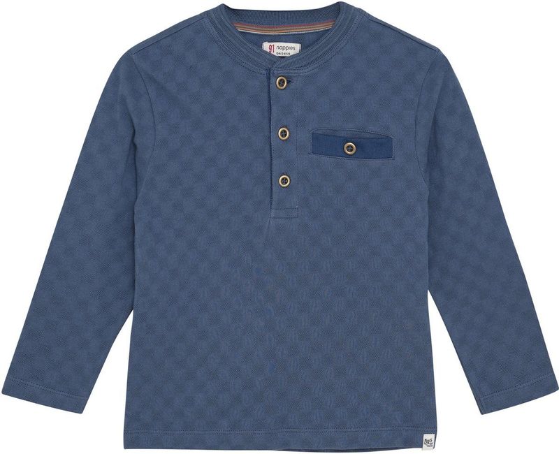 Noppies - Raleigh - Shirt - Blauw - Lange Mouw - Katoen