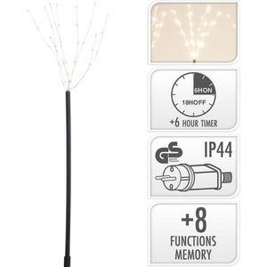 Oneiro’s luxe Tuinsteker - 5 stuks - 225 micro LED - kerst – kerstverlichting- feestdagen - winter - verlichting - binnen - buiten – sfeer