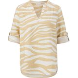 s.Oliver - Blouseshirt - Beige - Dierenprint - Lange Mouw