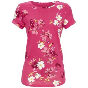 Fuchsia gebloemd pyjamashirt Ringella - Roze - Maat - 40