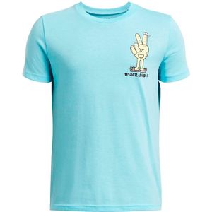 Under Armour Peace Love T-shirt Met Korte Mouwen Blauw 10-12 Years Jongens