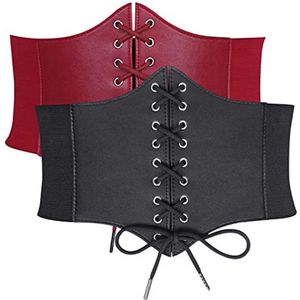 Korset met vetersluiting voor dames - Elastische brede band en heupriem