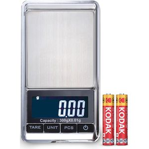 Precisie Weegschaal Keuken Digitaal - 0 01 tot 300 gram - Incl. batterij!