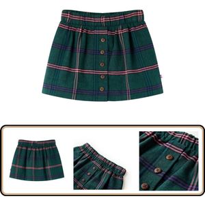 Kinderrok - Donkergroen - A-lijn - Maat 116 Kinderrok - Meisjesrok - Kindermode - Kinderkleding - Jurk