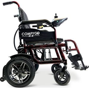 Comfygo X-6 - Elektrische Rolstoel - Rood - Lichtgewicht - Opvouwbaar - 12AH Li-ion batterij - Bereik tot 20 km
