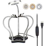 Allteq - Derde hand - Soldeerhulp - Loep - 3/5x vergroting - 5 krokodilklemmen - Led