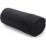 Warme Polar Fleece Deken - Zwart - 120 x 150 cm - 8 Stuks - Incl Opberghoes
