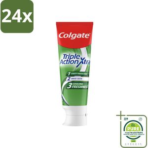 Colgate Tandpasta Triple Action Extra Fresh 75 ml - Voordeelverpakking - 24 stuks - Tandpasta - Colgate