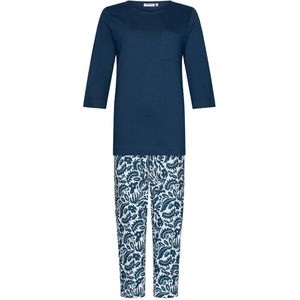 Pastunette - Blue Bloom - Pyjama - Bio Katoen - Blauw - Maat 38