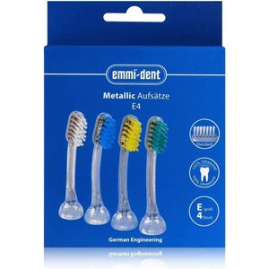 4 Opzetstukken voor Ultrasone Tandenborstels in Diverse Kleuren - E4 Borstelkoppen voor Optimale Tandhygiëne