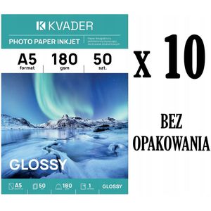 KVADER Glanzend fotopapier A5 180 g, 500 vel, inkjet