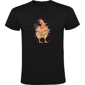 Kip kerstboom Heren T-shirt - kerst - feest - eten - christmas - feestdagen - kerstmis - cadeau - grappig - kerstshirt