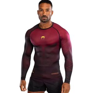 Venum Tactical XT Rash Guard L/S Zwart Bordeaux Goud - S