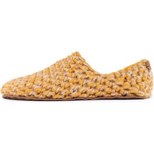 Kingdom of Wow - Sloffen Laag Unisex Wol Butterscotch Maat 38/39 - Handgemaakt