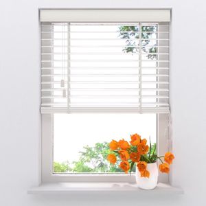 Bamboe Houten Jaloezie Easy - 50 mm - White - 105 x 240