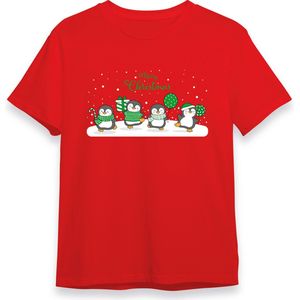 Glitter Kerst Buddy's - T-Shirt - Heren - Mouse Grey - Maat 3XL