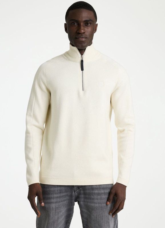 CHASIN' - Oscar Half Zip - Trui - Off-White