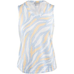 PJ Salvage - Top - Lichtblauw - Dierenprint - Mouwloos