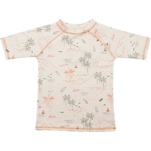 Ducksday - UV-werend Zwemshirt voor baby - korte mouw - unisex - Waikiki - maat 74/80