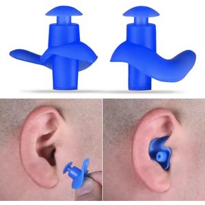 Siliconen zwemoordoppen - Oordopjes - Oor doppen - 1 paar - Blauw - Herbruikbaar - Zwemmen - Gehoorbescherming - Geluidsoverlast - Waterdicht - Blauw - Inclusief opbergdoosje - CHPN