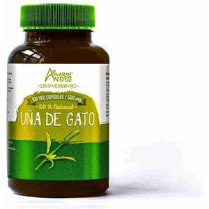 Amazon Andes- Cats claw Capsules –Kattenklauw Capsules- Natuurlijke Antioxidant | Ontstekingsremmend, Immuunversterkend & Reinigend-100capsules-500mg