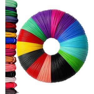 3D pen vullingen - PLA Filament - 20 kleuren - 100 meter - 1,75mm - Navulling - Hervulling - Geschikt voor vrijwel alle 3D pennen