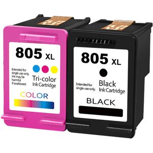 805 Zwarte kleurenset Geschikt voor HP 805XL inktcartridges Geschikt voor Deskjet 1210 1212 2330 2332 2720 2721