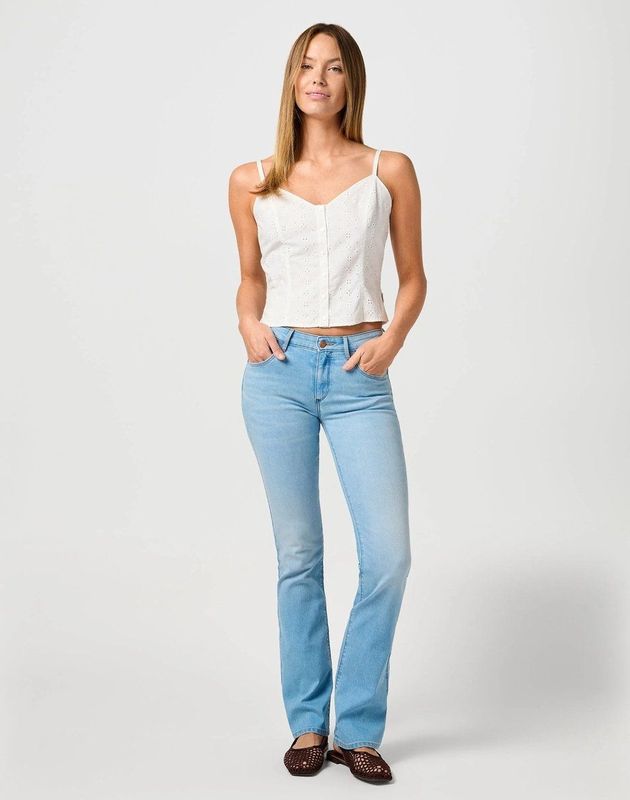 Wrangler Damesjeans bootcut, bootcut-fit, bootcut pijpen, Pale & Worn, 26W x 32L