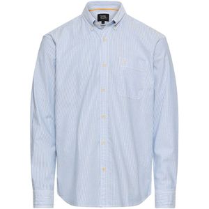 camel active Overhemd met lange mouwen en borstzak - Maat menswear-M - Blauw