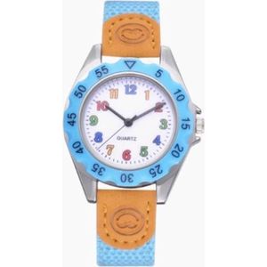 Kinderhorloge Lichtblauw Ø 30 mm I-deLuxe verpakking