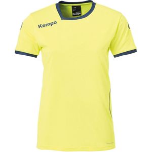Kempa Curve Shirt Dames - Geel / Blauw - maat XS